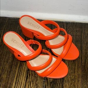 SCHUTZ Women's Bold Orange Heeled Sandals
